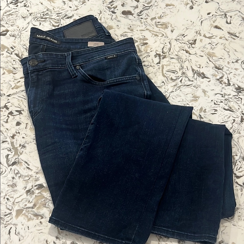 Mavi Slim Leg Jeans Dark Wash Denim